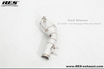 Ford Everest  All SS304 / Cat Downpipe With Heat Shield 